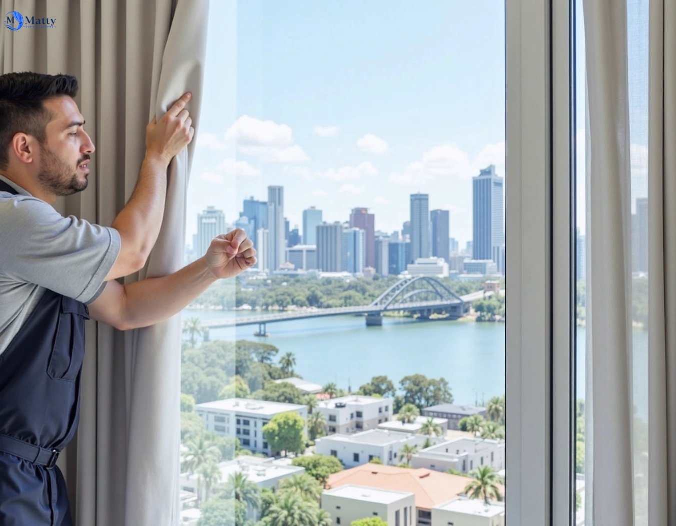 Professional curtain steam cleaning service brighton-le-sands-nsw QLD by Matty Curtain Cleaning